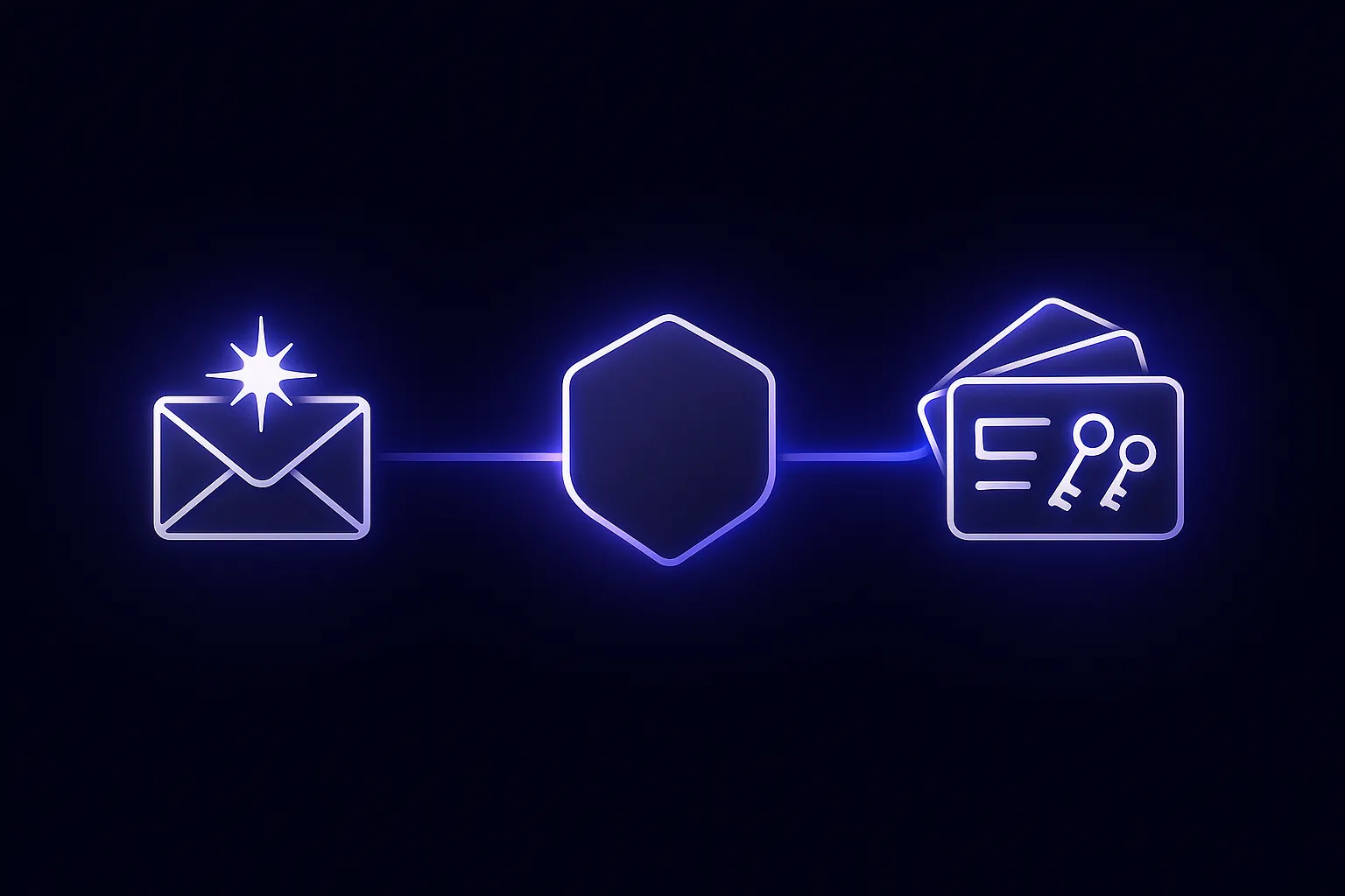 Passwordless sign-in flows through the built-in OIDC provider into scope-based permissions