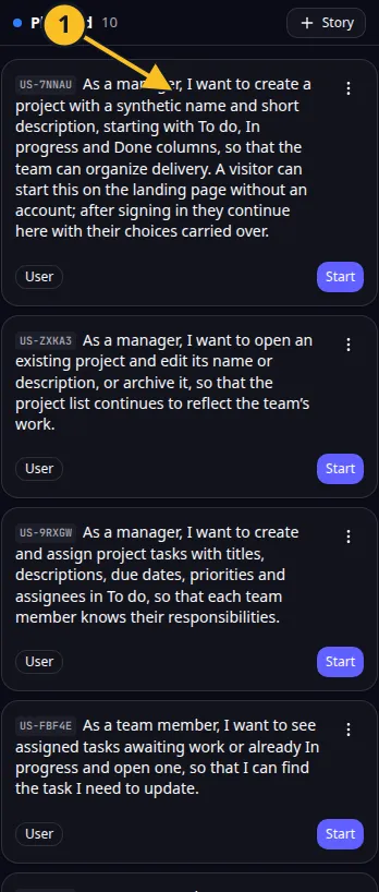 Planned story: 1, review its scope before starting development.